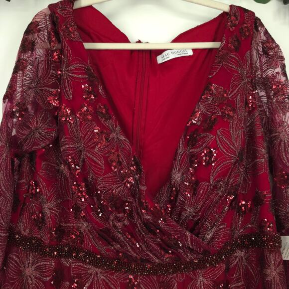 MAC DUGGAL 67541 Embellished Illusion Long Sleeve Dress Size 20W NWOT - Picture 4 of 12